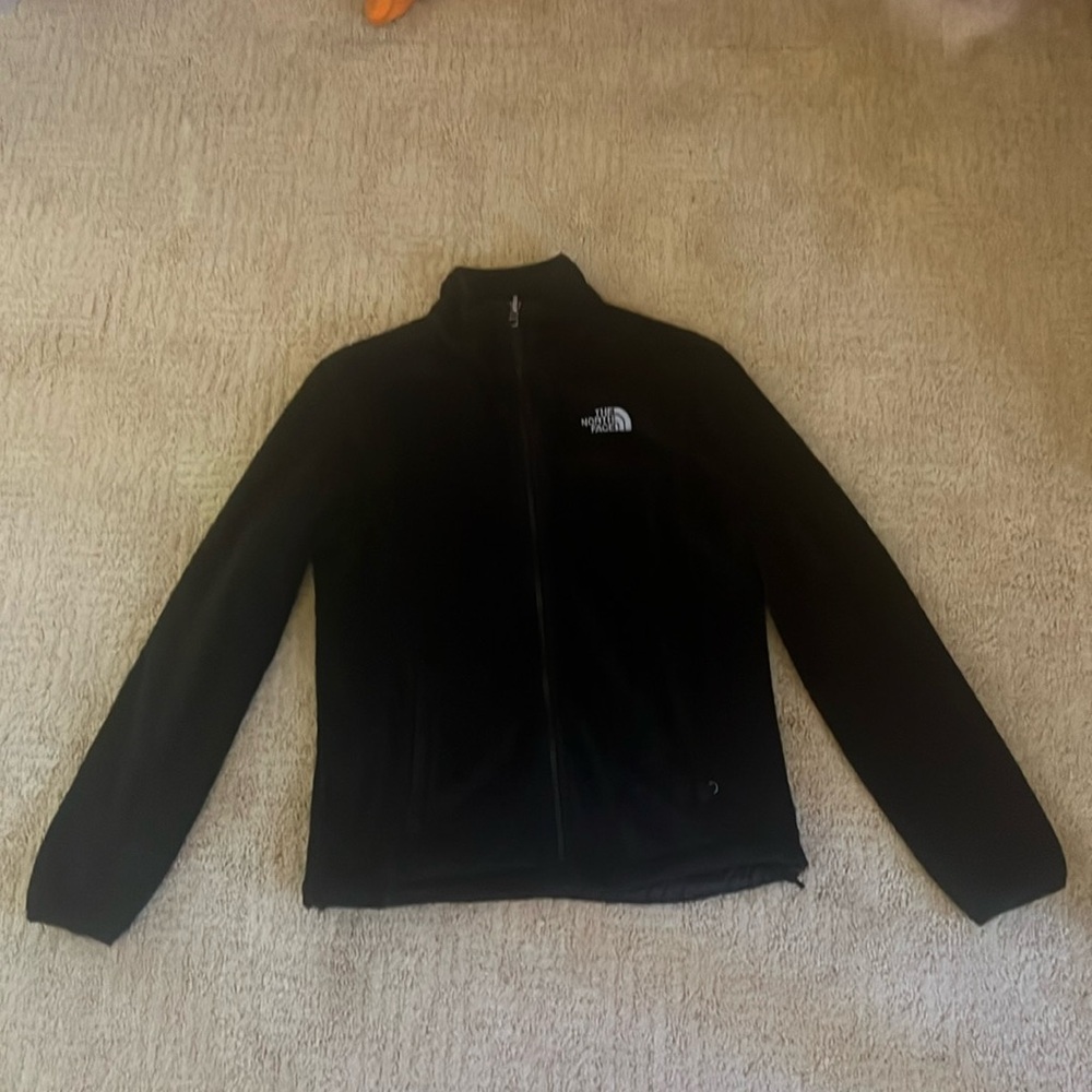 Fuzzy black northface jacket!
